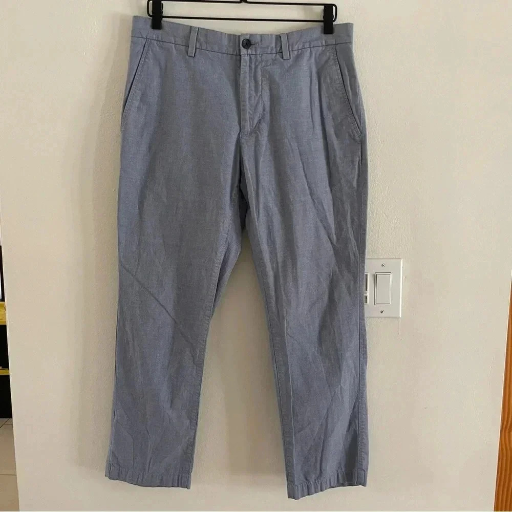 Banana Republic 100% Cotton Blue Chino Aiden Fit Work Office Pant Men’s 32x30